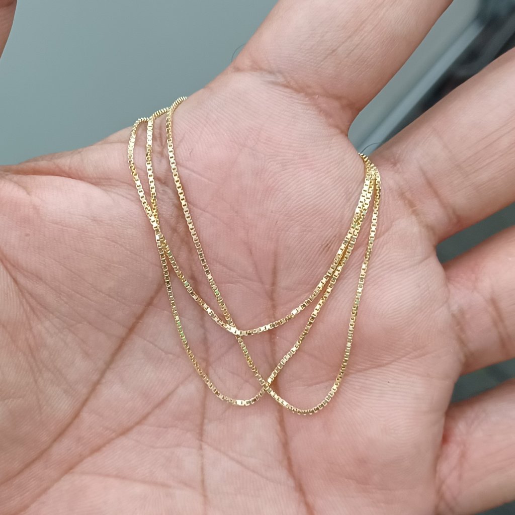 10kt Real Gold Box Chain Size 18 Inches